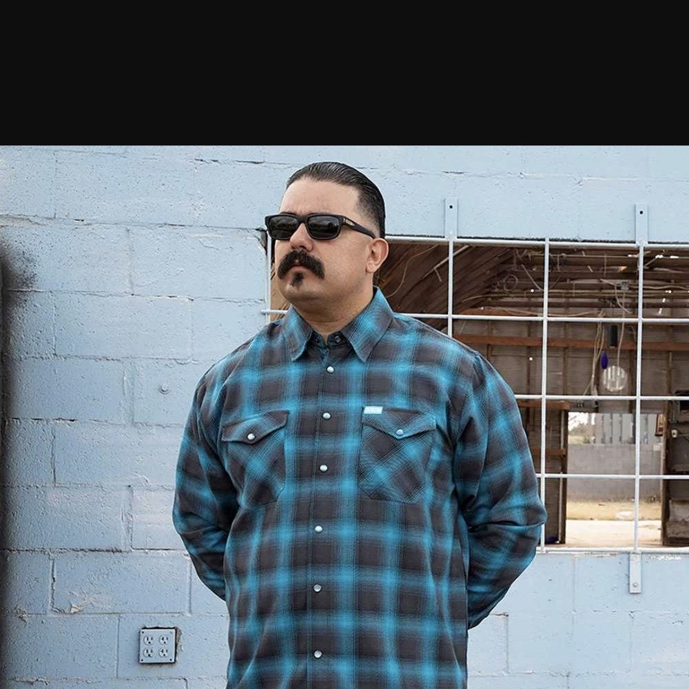 DIXXON Blue and Black Checkered Men's Shirt